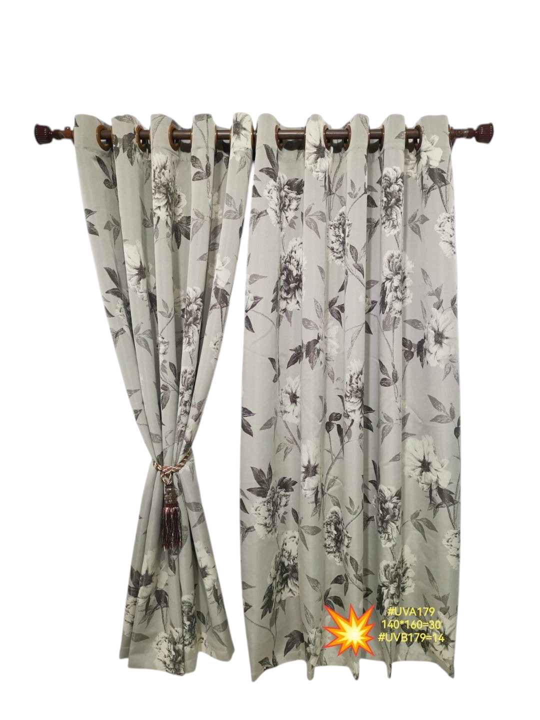 ผ้าม่านกันแสง มีลายในตัว 299